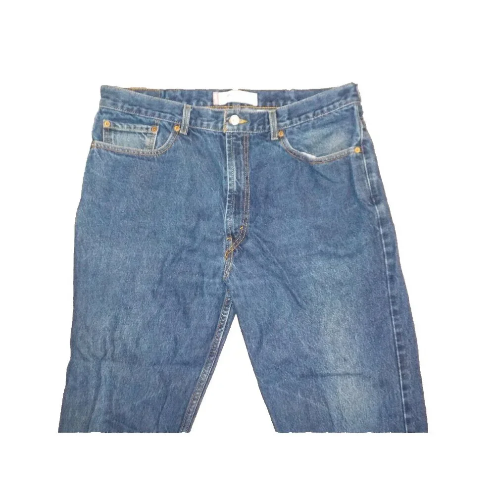 Levi's 505 Regular Fit Dark Blue Denim Jeans Mens Size 38 x 32